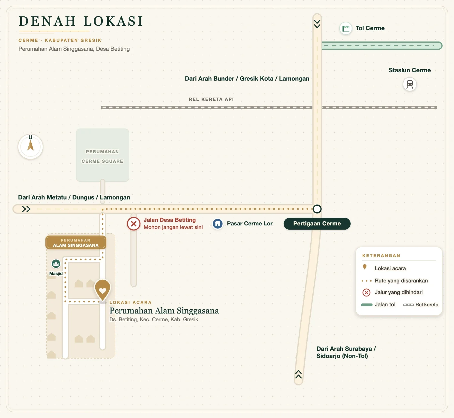 Denah lokasi Ngunduh Mantu